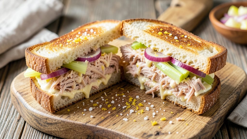 Cold Tuna Salad Sandwich Recipe: Lemon-Zest Brightness With Crunchy Celery Bites
