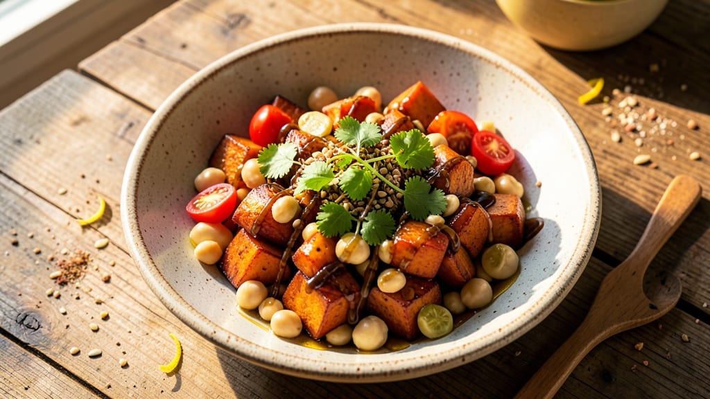 Sweet Potato Chickpea Salad Recipe: Roasted Sweetness Meets Protein-Packed Crunch