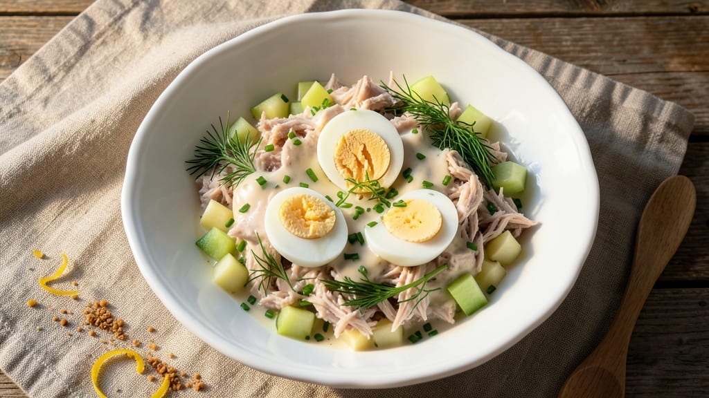 Tuna Salad Recipe With Egg and Apple: Sweet-Tart Crunch Meets Creamy Herb Freshness