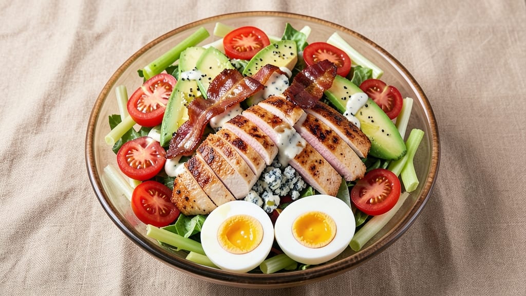 American Cobb Salad Recipe: Crisp Celery Crowns and Smoky Herb Dressing Twist