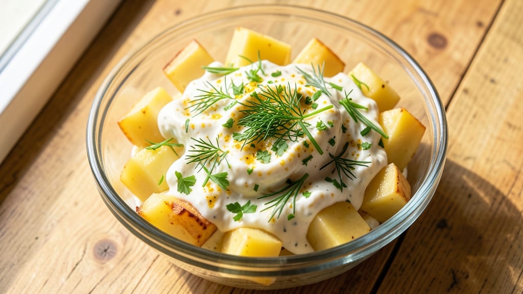 Central Market Aunt Pearl's Potato Salad Recipe: Herb-Infused Cream Cheese Base With Crisp Celery Crowns