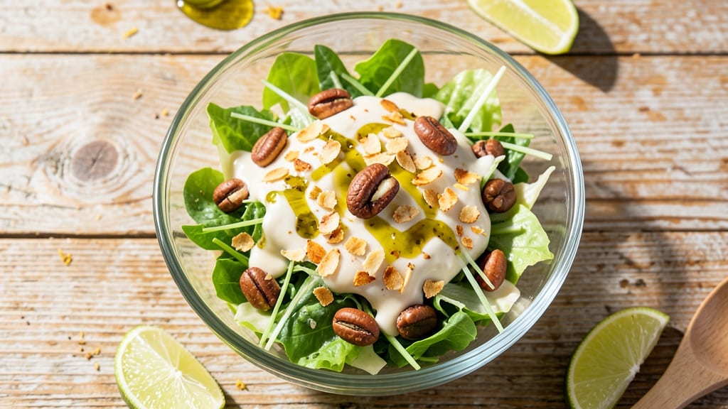 Coconut Salad Recipe: Creamy Coconut-Lime Dressing With Toasted Macadamia Crunch