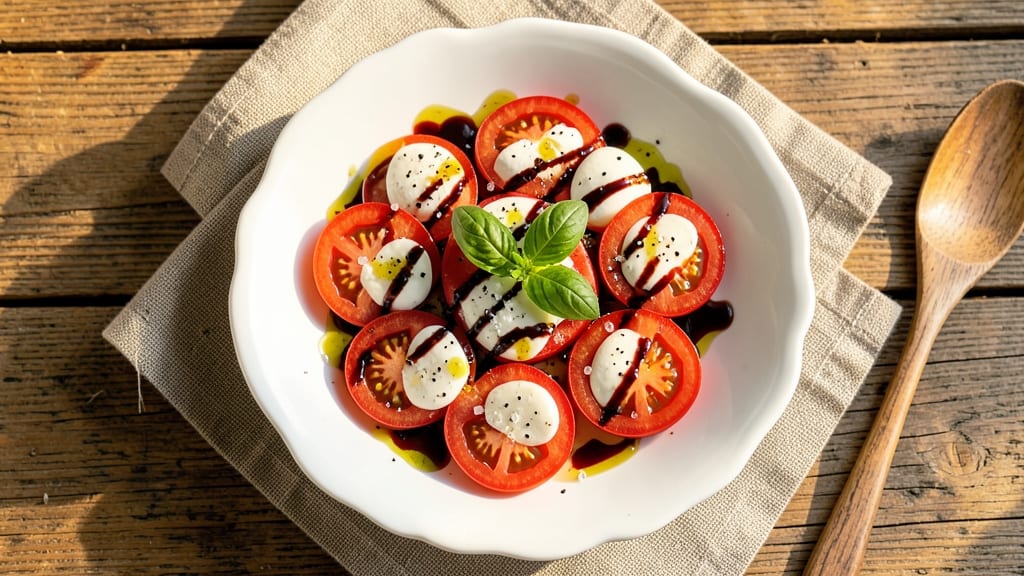Caprese Salad Bites Recipe: Mozzarella, Tomato, Basil Bites With Balsamic Drizzle