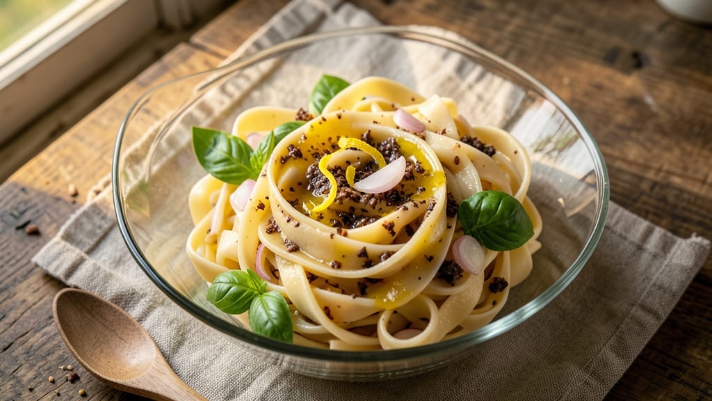 Cold Fettuccine Salad Recipe: Al Dente Noodles With Zero-Mayo Creaminess