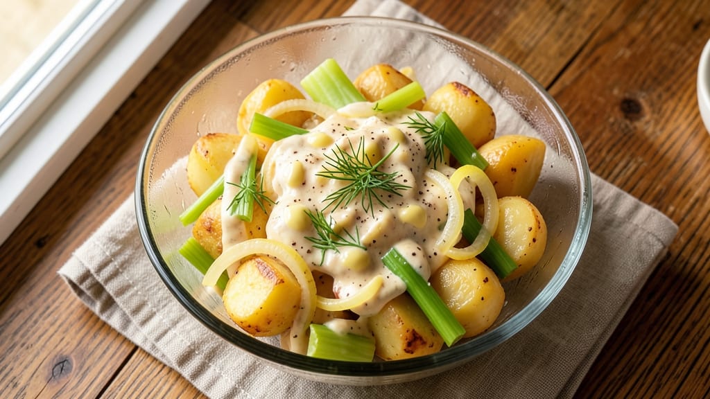 Chick-Fil-A Style Potato Salad Recipe: No-Mayo Cream Cheese Base with Crisp Celery