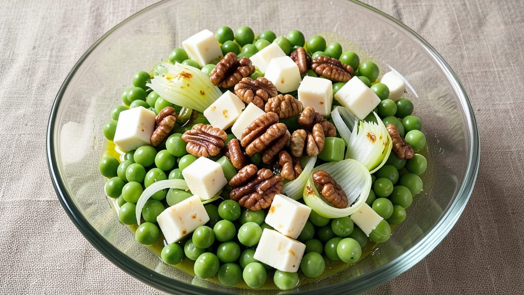 Cold Pea and Cheese Salad Recipe: Pea-Packed Freshness With Crunchy Celery Crowns