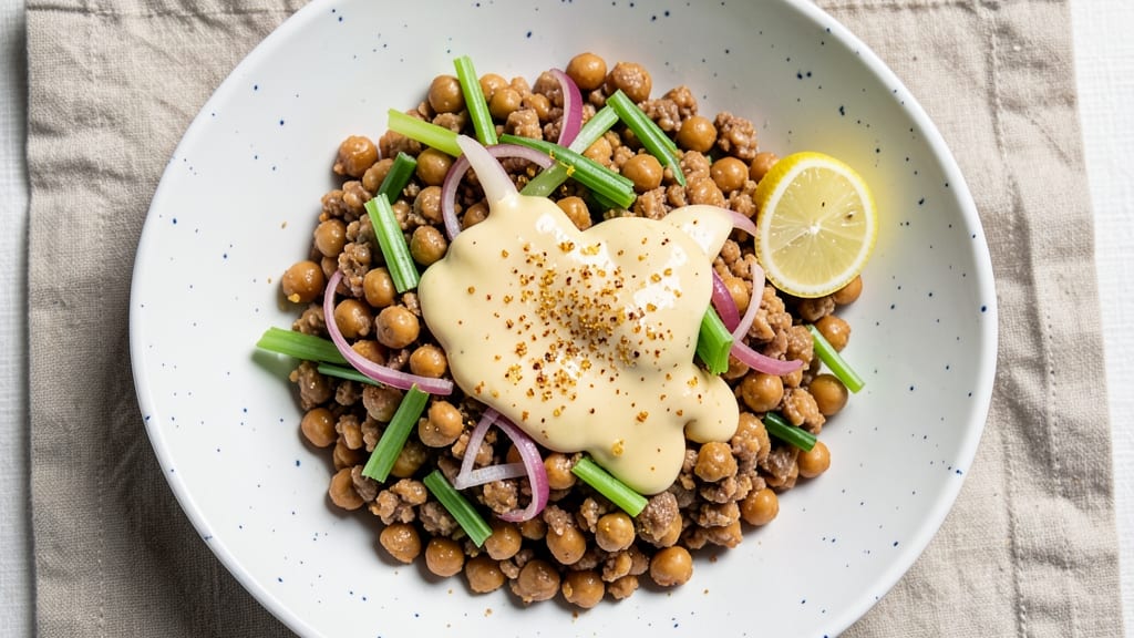 Vegan Mock Tuna Salad Recipe: Crisp Celery Crowns With Smoky Chickpea Protein