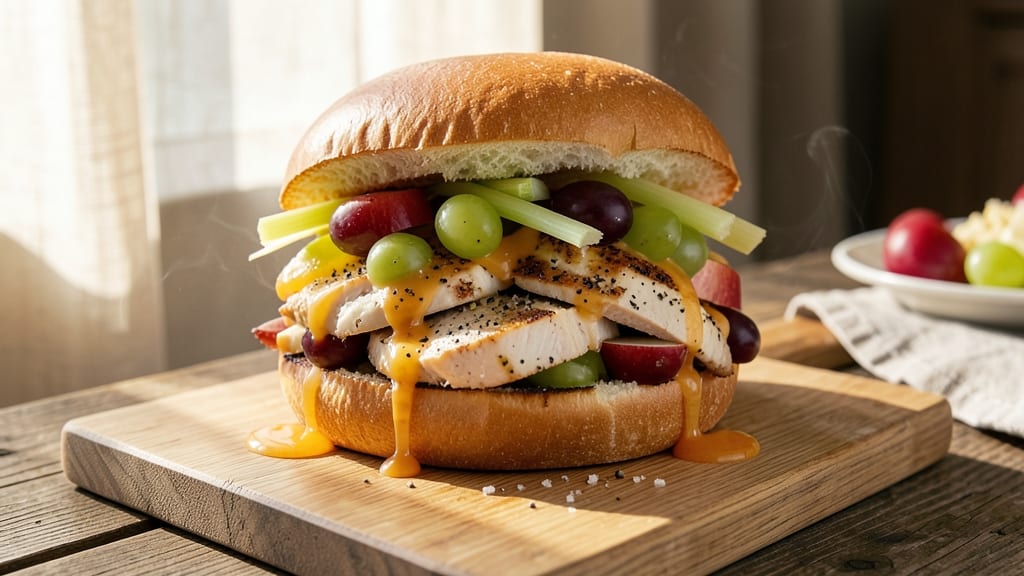 Chicken Fruit Salad Sandwich Recipe: Crisp Celery Crowns and Juicy Protein Twist