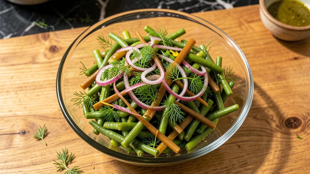 Traditional Bean Salad Recipe: Crunchy Celery Crowns and Herb Cheese Twist Without Mayo