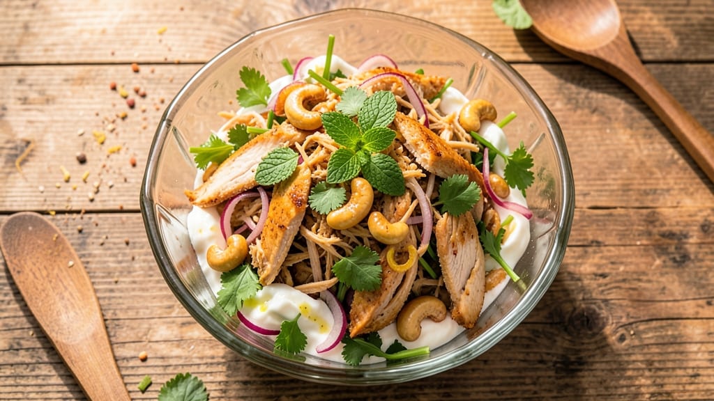 Chicken Cashew Nut Salad Recipe Bangladeshi: Crunchy Nutty Twist With Tangy Yogurt Dressing