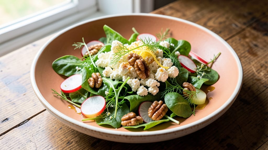 Chevre Salad Recipe: Crisp Celery Crowns With Tangy Herb Cream Cheese Twist