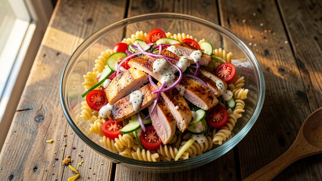 Cold Spiral Pasta Salad Recipe: No-Mayo Cream Cheese Crunch That Lasts