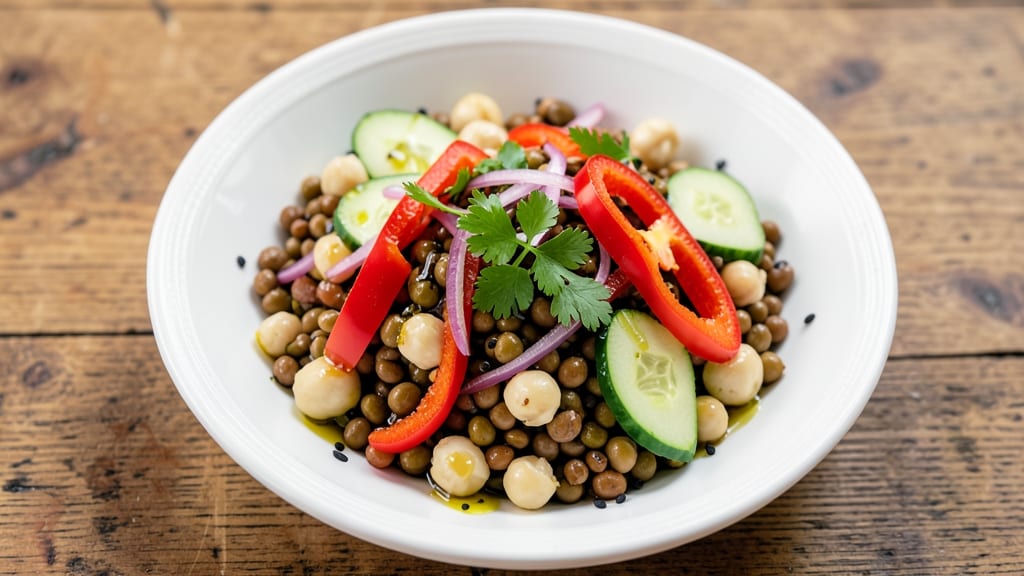 Chickpea and Lentil Salad Recipe: Protein-Packed Mediterranean Crunch