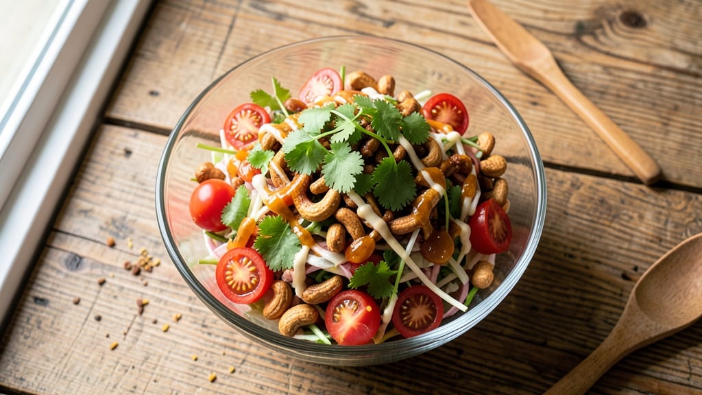 Sweet Tomatoes Asian Salad Recipe: Honey-Sesame Glazed with Crunchy Peanuts