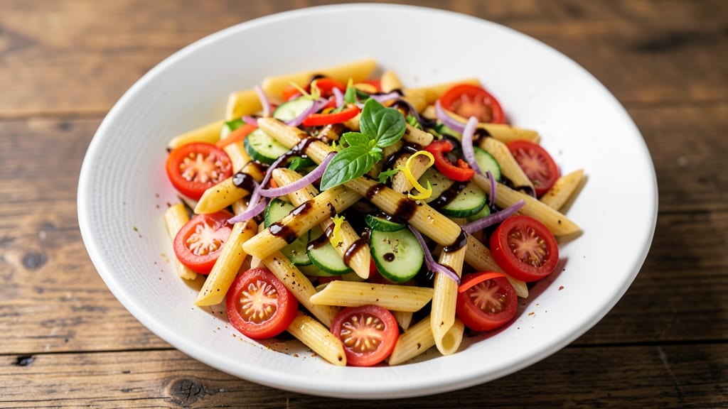 Vegan Pasta Salad Recipe With Balsamic Vinegar: Bright, Tangy, and Crunchy All Day