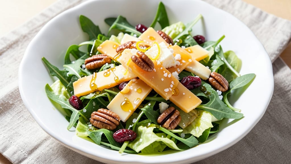 Cheddar Cheese Salad Recipe: Sharp Crunch and Creamy Herb Cheese Twist