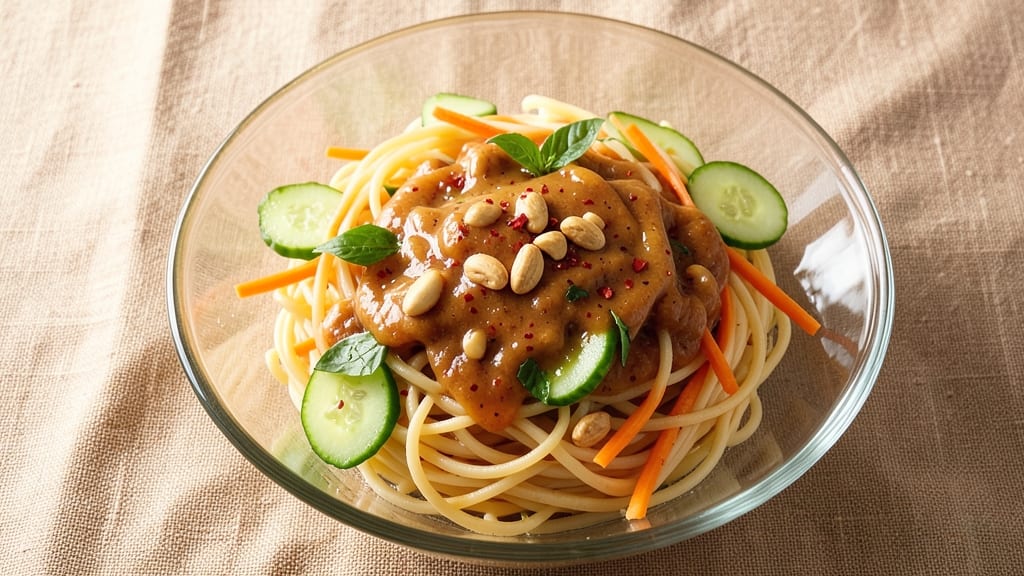Cold Noodle Salad With Spicy Peanut Sauce Recipe: Nutty Heat That Stays Crunchy All Day