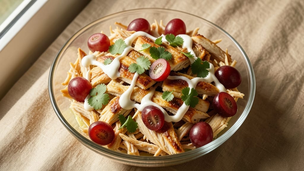 Chicken Salad Recipe With Sour Cream And Grapes: Juicy Chicken, Sweet Grapes, and Cool Creamy Layers