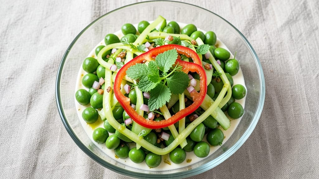 Vegan Pea Salad Recipe: Bright Green Crunch With Lemon-Tahini Zing
