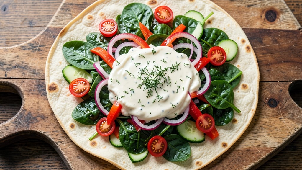 Chopped Salad Wraps Recipe: Crunchy Greens and Creamy Cheese Twist