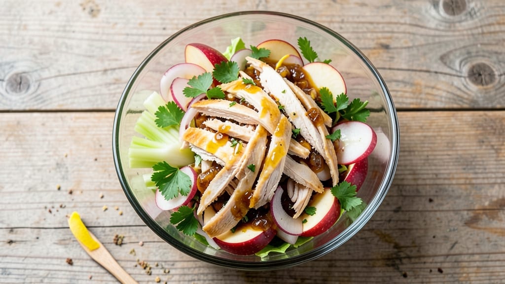 Turkey Salad Recipe With Sweet Relish: Celery Crown Crunch Meets Caramelized Onion Sweetness