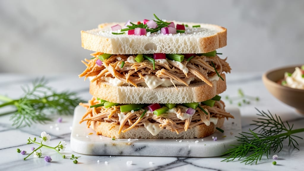 Chicken Salad Finger Sandwiches Recipe: Classic Tea Party Bites With Crispy Bread Fringes