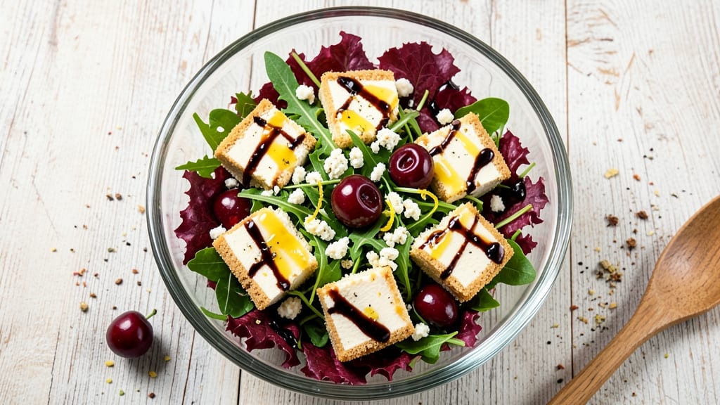 Cherry Cheesecake Salad Recipe: Sweet-Tart Bites With Creamy Swirls