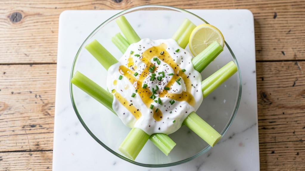 American Beauty Frog Eye Salad Recipe: Celery Crowns Stay Crisp and Creamy Without Mayo