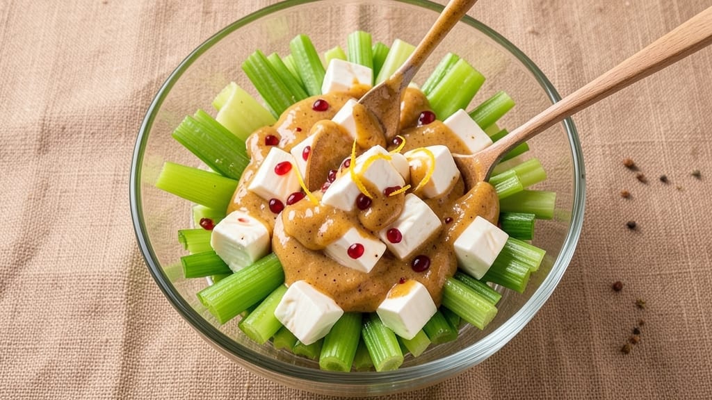 7 Up Salad Recipe With Cream Cheese: Celery Crowns Stay Crisp, Creamy Twist