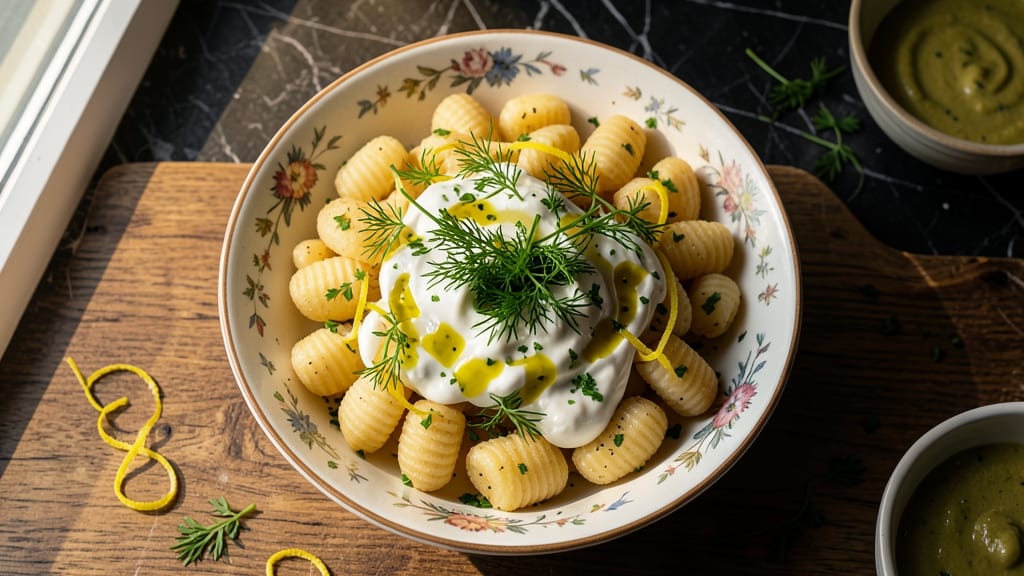 Cold Gnocchi Salad Recipe: Al Dente Potatoes Meet Herbed Yogurt Dressing